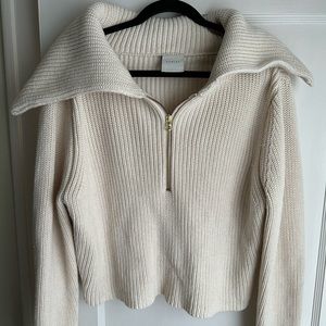 Varley White Half-Zip